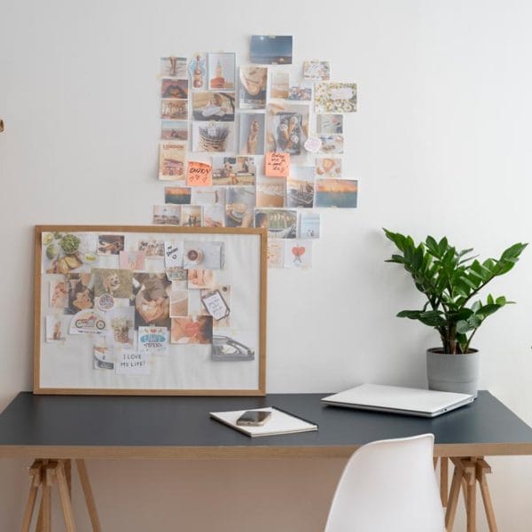 interior design with vision board